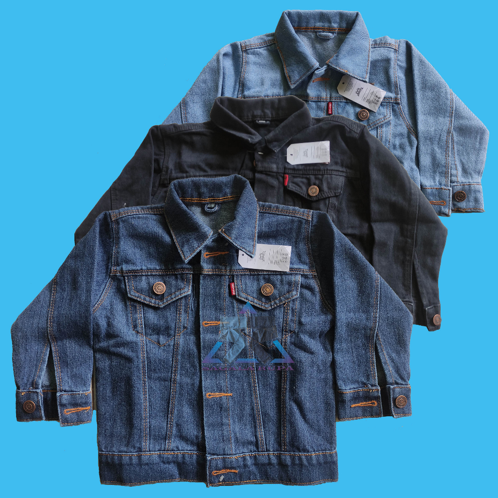 Jaket Jeans Denim Anak Laki-laki Perempuan 1-12 Tahun Biowash