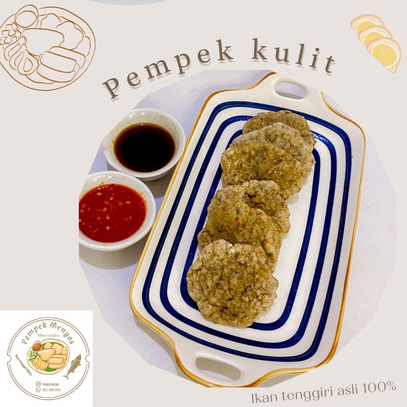 

pempek kulit si 10 pcs ikan tenggiri asli 100%