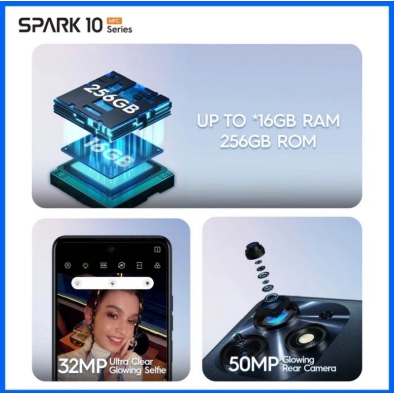 Tecno Spark 10 Pro NFC 8/256 8/128 Garansi Resmi