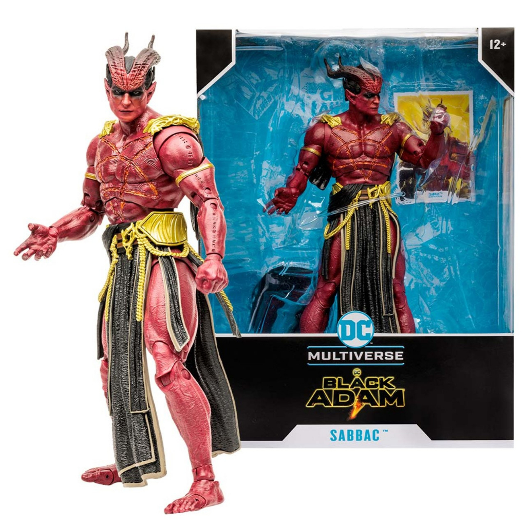 Mcfarlane Sabbac (Black Adam Movie) and Mcfarlane Frankenstein/Mongul Mega Fig The Signal Duke Thoma