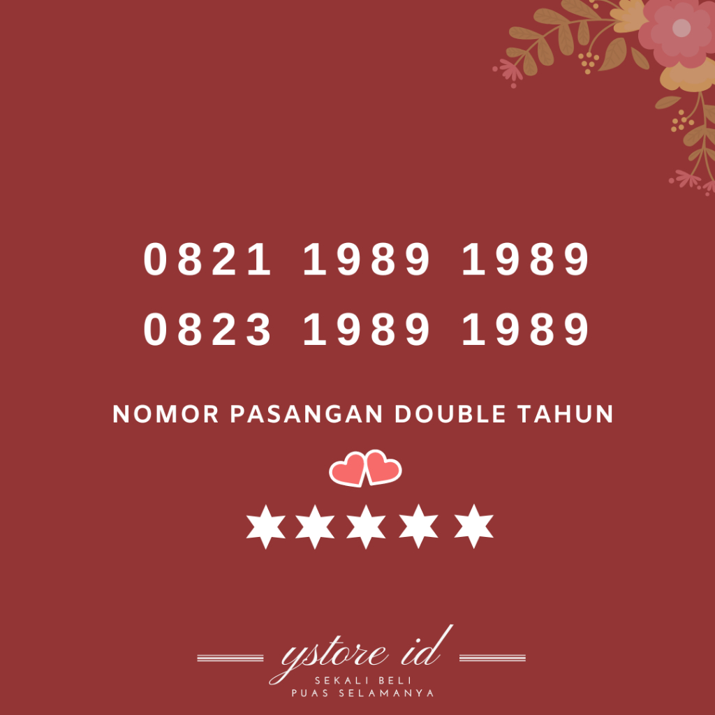 COUPLE | NOMOR CANTIK SIMPATI 1989 DOUBLE TAHUN KARTU PERDANA TELKOMSEL