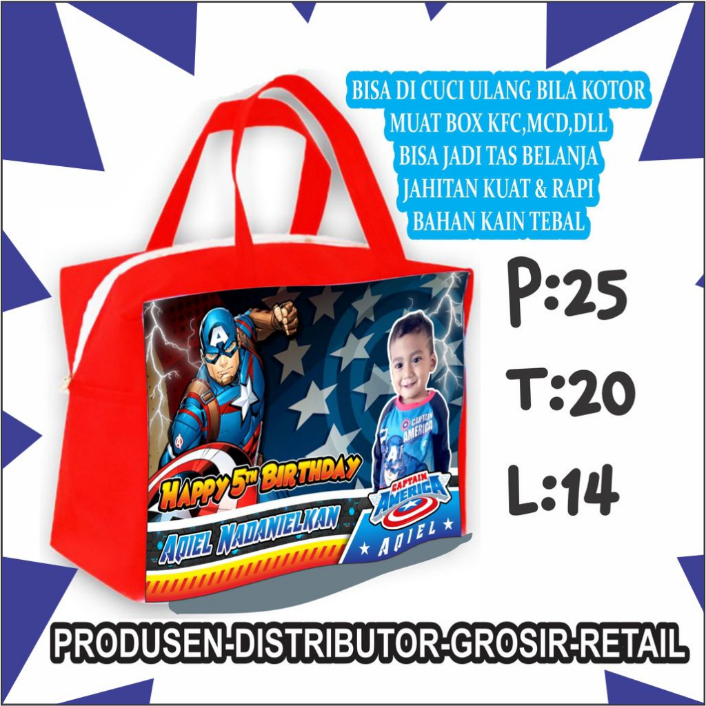 

LBJ - Tas Ultah Tenteng Medium Model Custom untuk Tas Snack Ultah