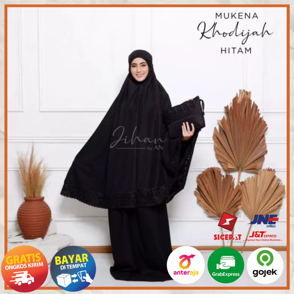 Ezpata Mukena Dewasa Khadijah Polos Renda Bordir Free Tas Cantik Rukuh Putusan Elegan Premium Termurah Terbaru