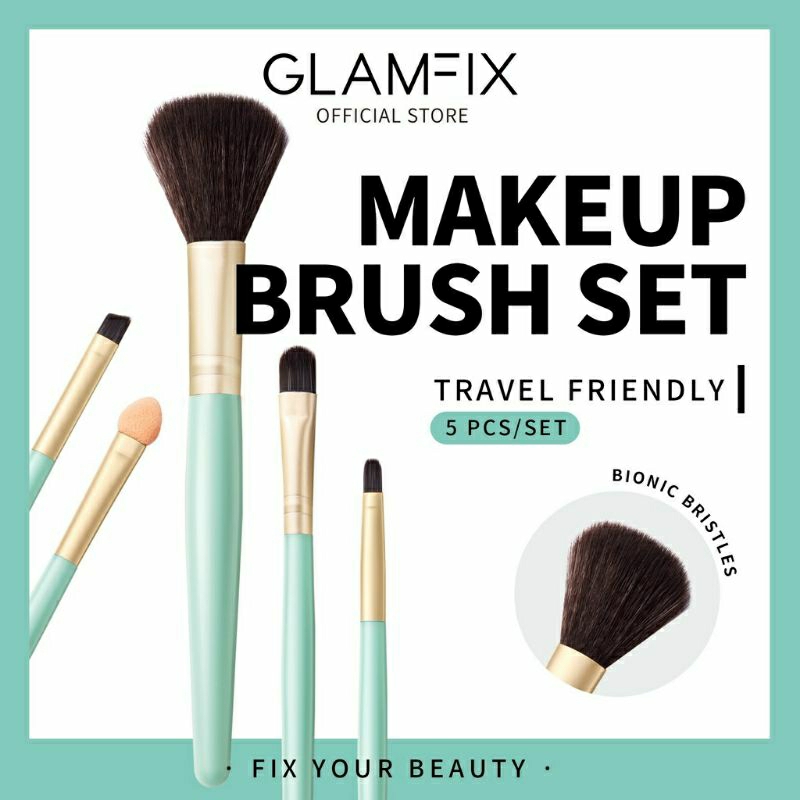 GLAMFIX Excellent Brush Set Isi 5pc - Kuas Make Up You