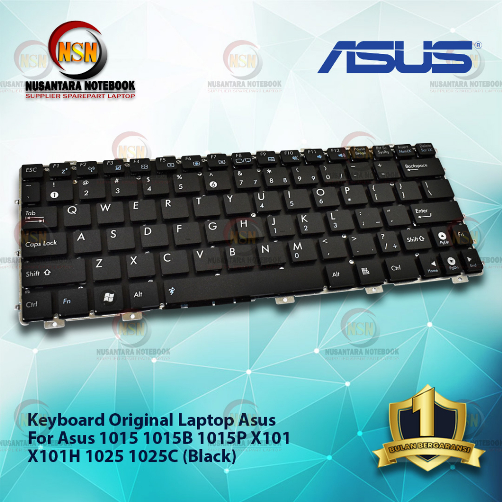 Keyboard Original Laptop Asus 1015 1015B 1015P X101 X101H 1025 1025C (Black)