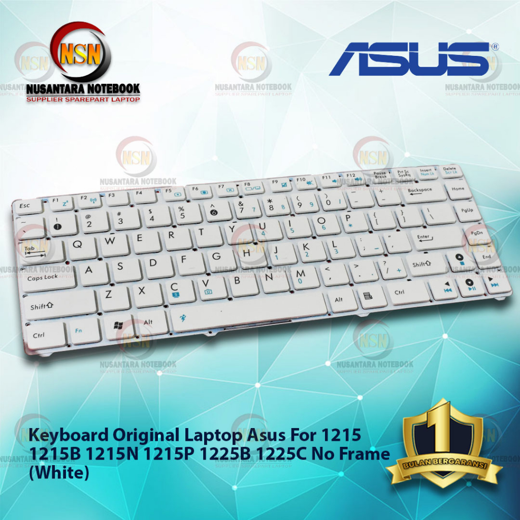 Keyboard Original Laptop Asus 1215 1215B 1215N 1215P 1225B 1225C Putih White