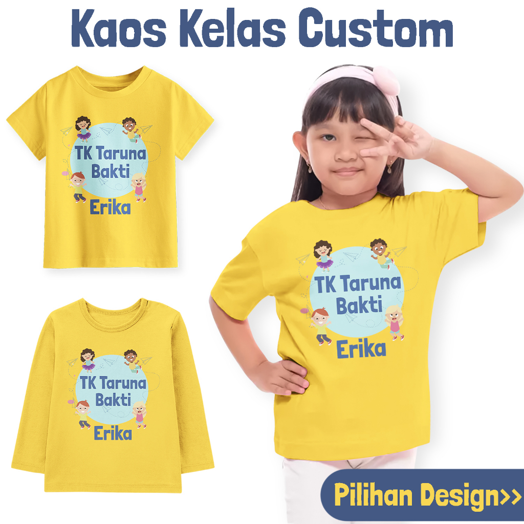 Kaos Custom TK Paud Kaos Seragaman Kelas Anak Dan Dewasa Unisex Design Trendy