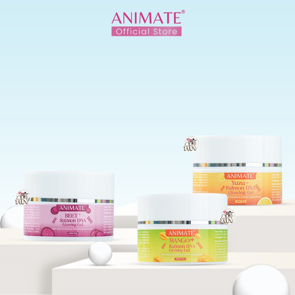 ANIMATE GLOWING GEL + SALMON DNA 10GR SERIES ( MANGO / BEET / YUZU / STARWBERRY )
