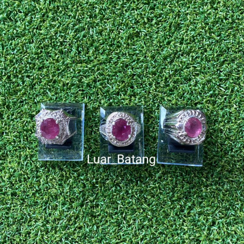 Cincin batu akik Ruby Burma cutting (N)