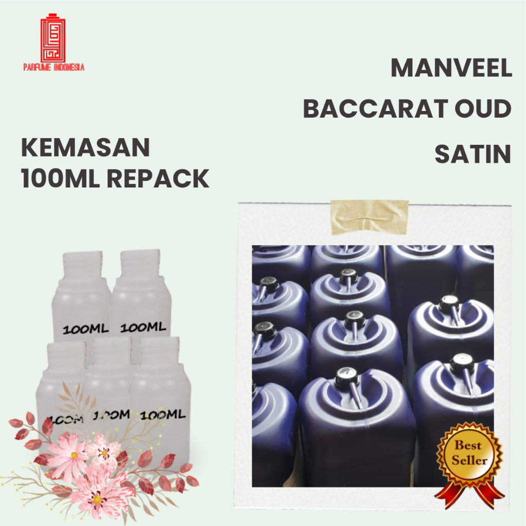 Bibit Parfum Murni BAKARAT OUD SATIN MANVEEL 100ML