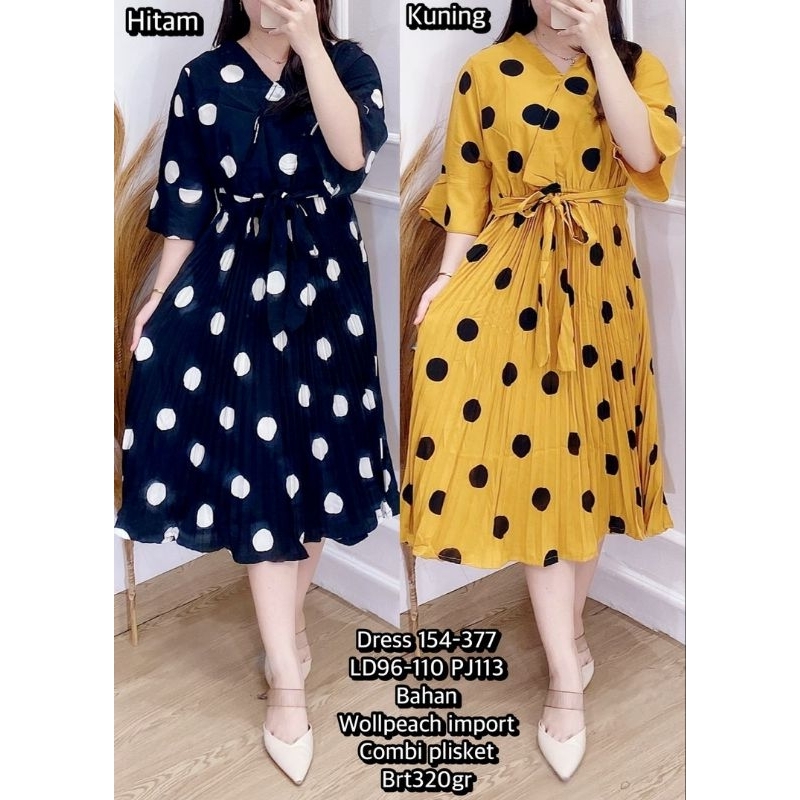 Dress Plisket Polka 154.377/ld 96-110