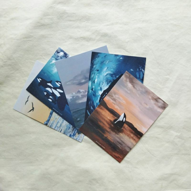 

Moonsage Studio A6 artprint postcard ocean creatures
