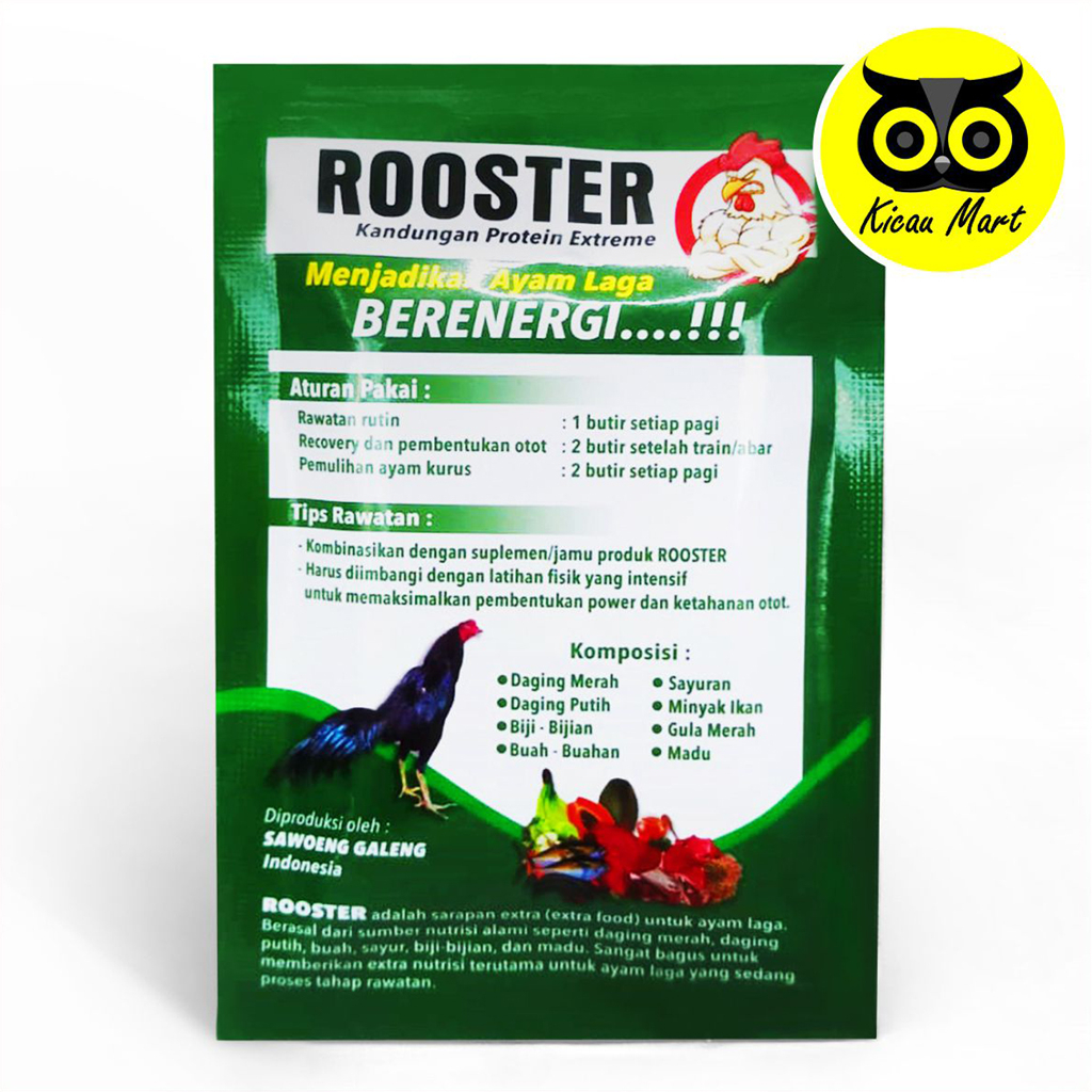 Suplemen Pakan Ayam Laga Aduan Petarung Jantan Bangkok Rooster Extra Fooding Isi 16 Butir Nutrisi Lengkap Sarapan Tinggi Protein Jaga Stamina Kuat Siap Laga Tarung