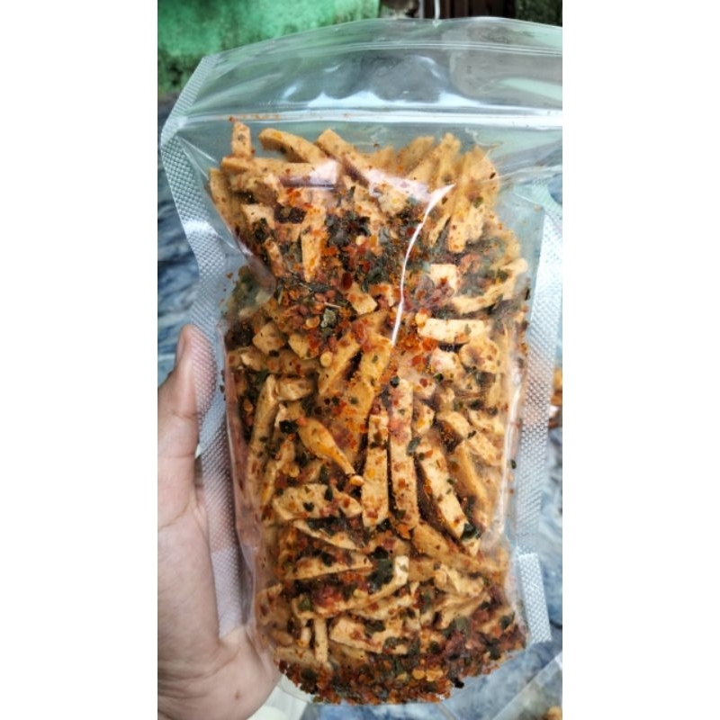 

Basreng stik pedas daun jeruk 100gram/basreng viral/basreng pedas/jajanan pedas viral