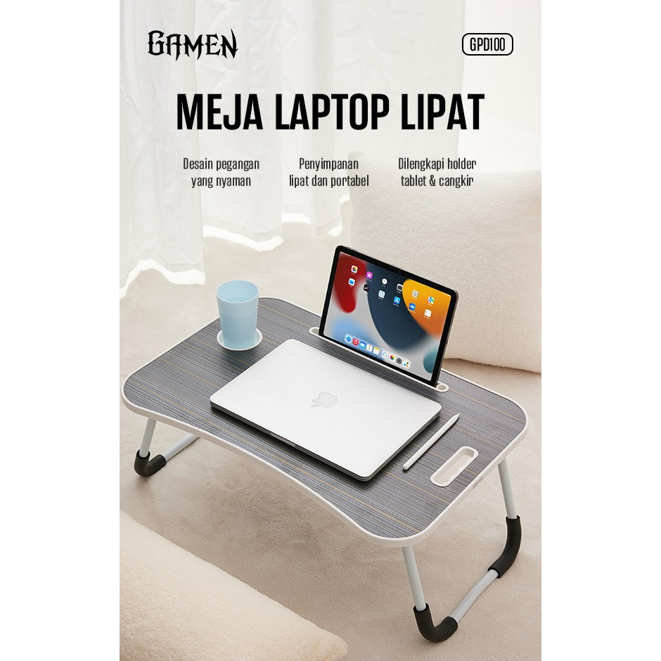 Gamen GPD100 Portable Desk Meja Lipat Laptop Belajar Serbaguna