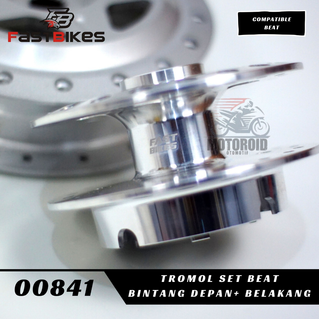 Fastbikes Tromol Set Full Cnc New Depan Belakang Chrome Silver Star Bintang