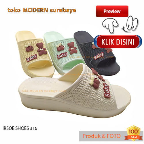 Sandal wanita casual sandal slide karet IRSOE SHOES 316