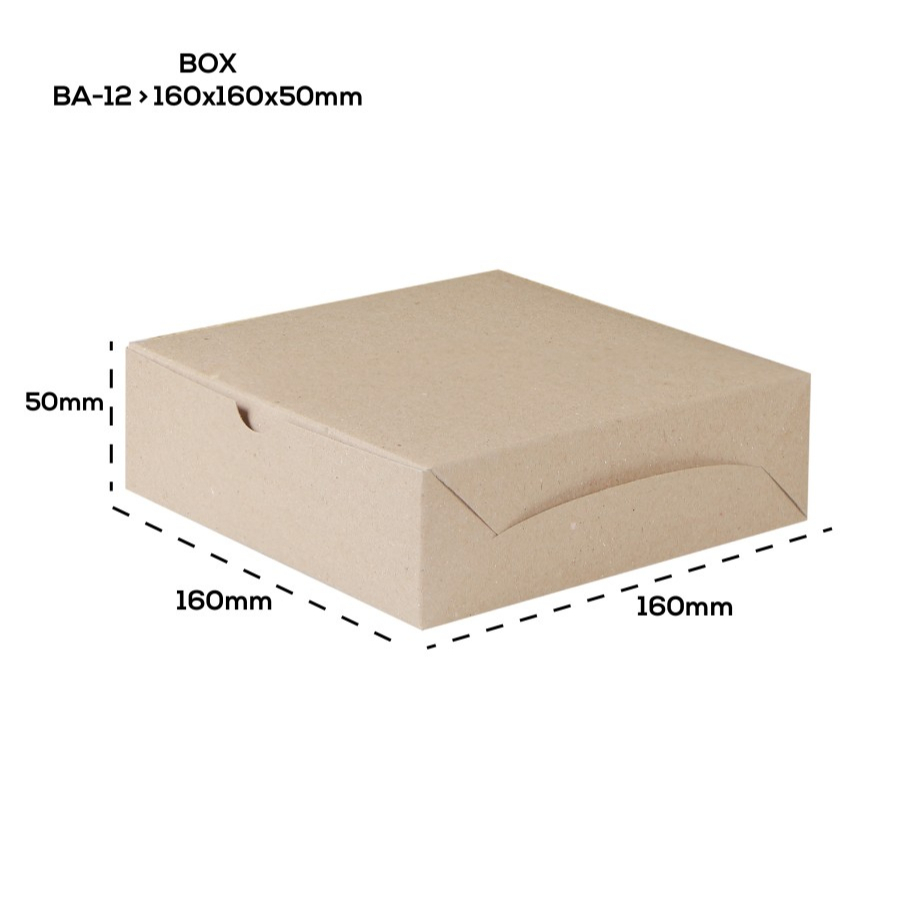 

KARDUS BOX / DUS / DOS / KOTAK PIZZA / KUE / ROTI uk.16x16x5cm KRAFT
