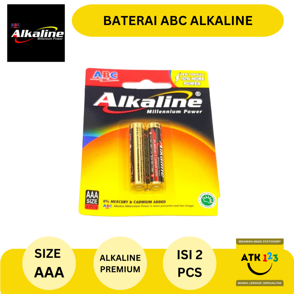 Baterai / battery Alkaline ABC AAA (1 Set Isi 2 Pcs)