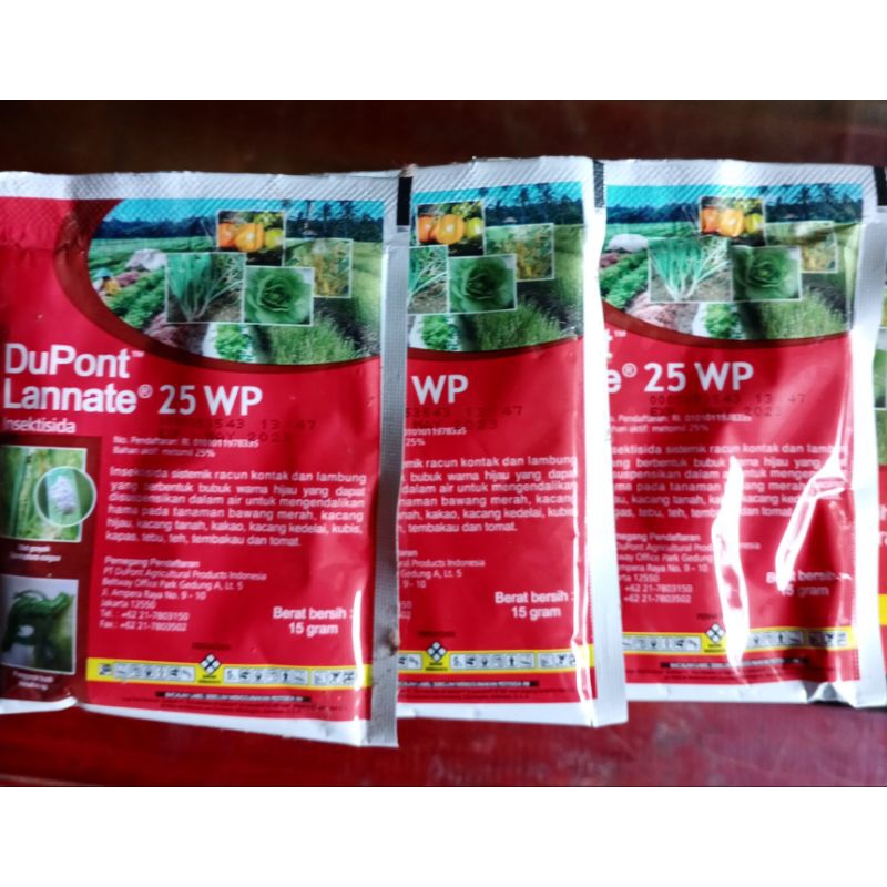 Lannate® 25 WP DuPont™|Insektisida Sistemik Kontak Lambung|obat Ulat grayak & Lalat Buah/bibit