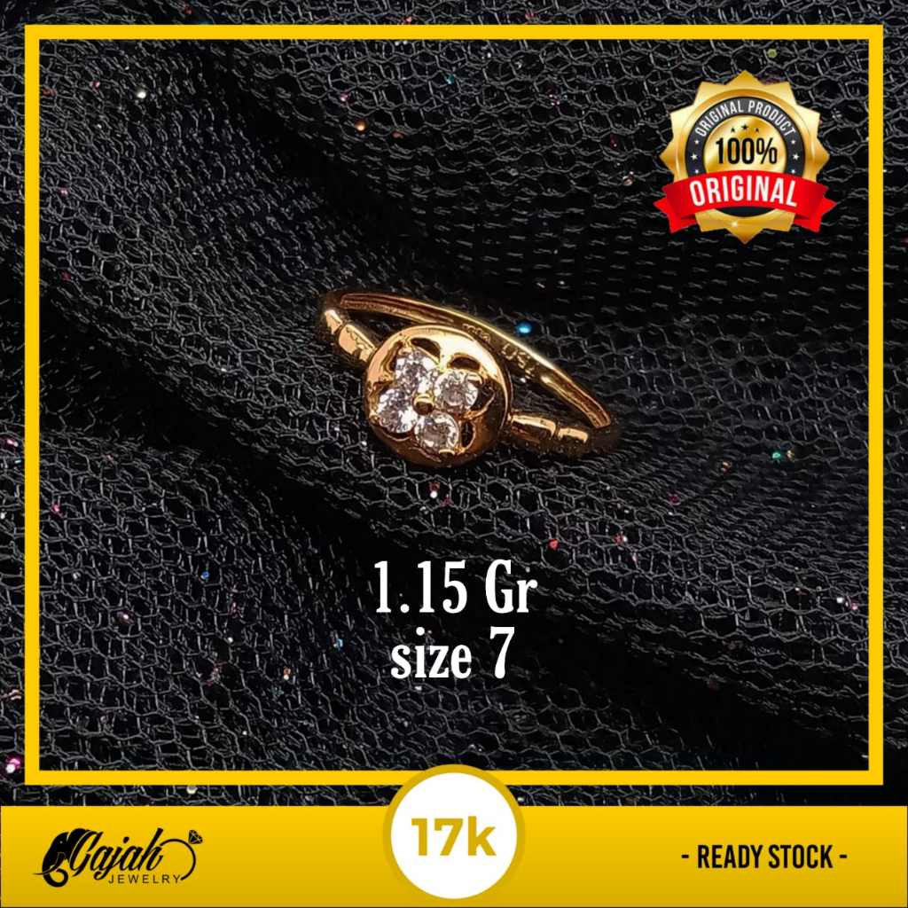 Cincin Emas 17K - 1.15 Gr Kadar 750 - 4890