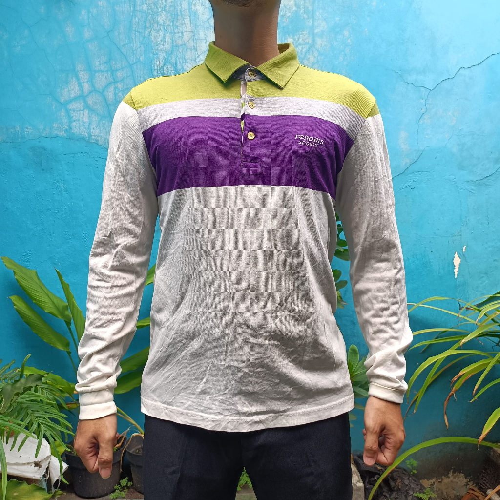 Polo Shirt Renoma Lengan Panjang Pria Second Original