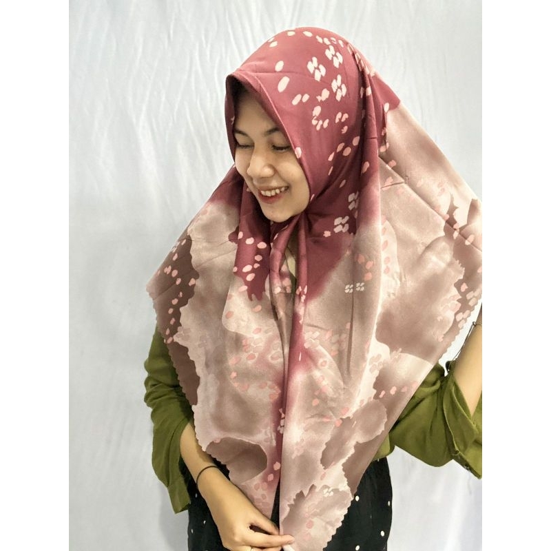 Hijab Voal Segiempat Motif || Bunga KUAS series || kamuabadidihatiku