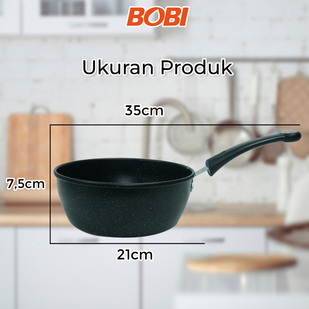 Milk Pot atau Panci Susu Rebus 18cm // Panci Anti Lengket Pan Kuah Masak Goreng // Milk Pot Bobi