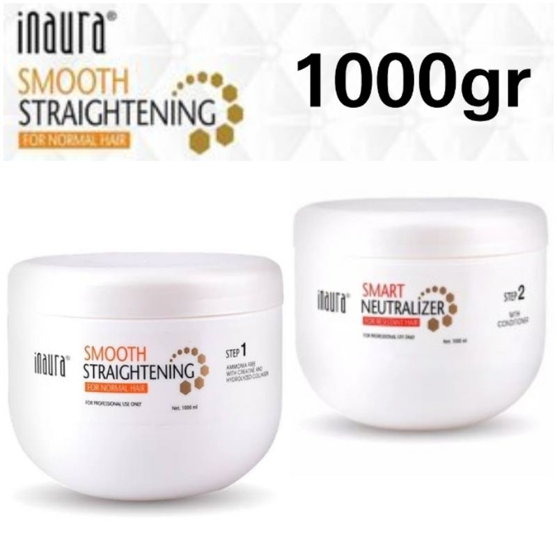 Inaura Smooth Straightening [ Step 1 ] / Smooth Neutralizer [ Step 2 ] For Normal Hair With Conditioner