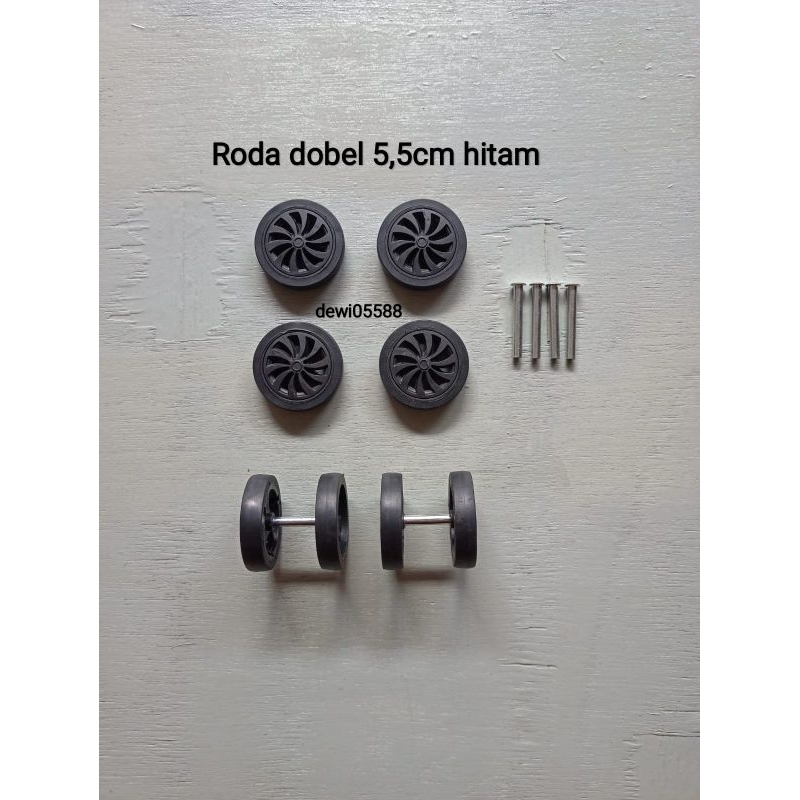 RODA DOBEL, RODA KOPER, RODA KOPER PENGGANTI DOUBLE WHEEL, RODA PUTAR 360°, RODA PENGGANTI KOPER LOJEL, SPAREPART KOPER, RODA KOPER VIBER, RODA KEPING DOBEL + as