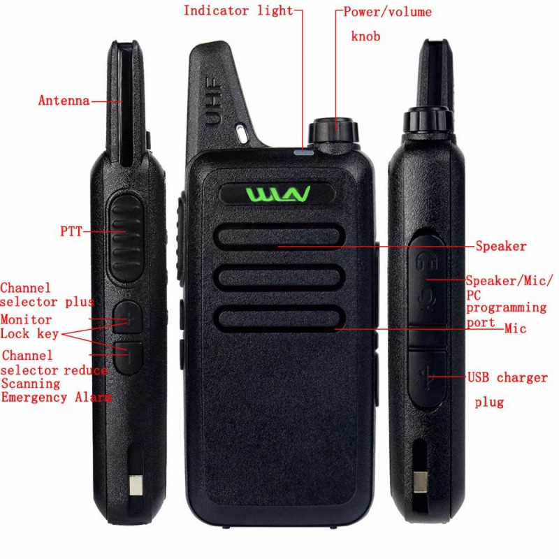 (COD) Sepasang HT WLN KD - C1 HT UHF Free Handsfree Lengkap KDC1 WLAN ORIGINAL isi 2pcs walkie talkie / HT / HT WLN /