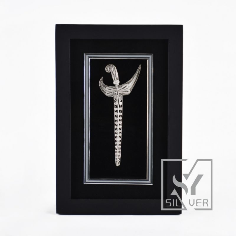 Miniatur Keris Lapis Perak - Kerajinan Perak Kotagede