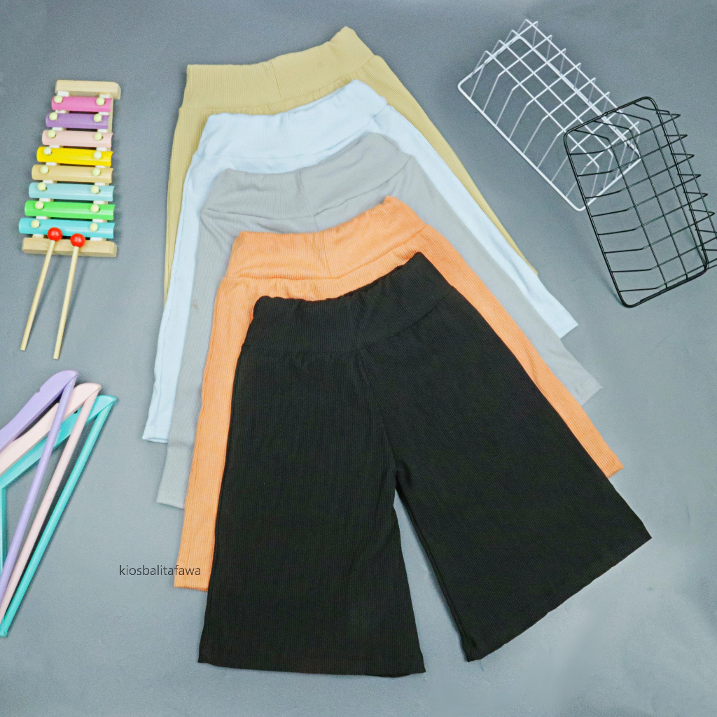 Kulot Jane uk 2-10 Tahun / Celana Polos 3per4 Anak Perempuan Bawahan Pendek Pants Harian Murah