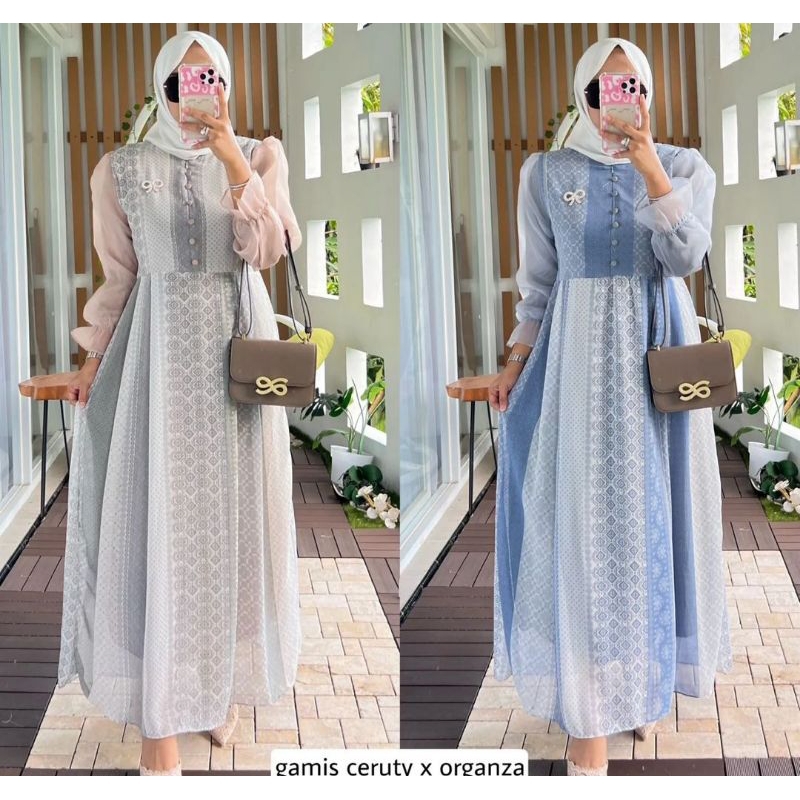 SAFEA MAXI DRESS ORGANZA | GAMIS SILK ORGANZA