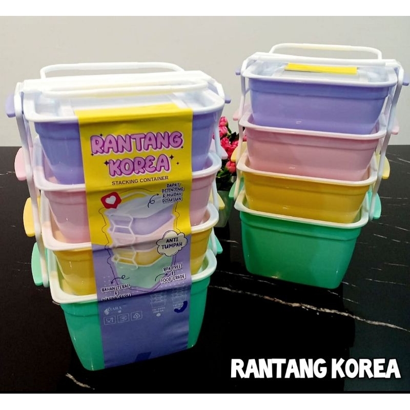 Rantang Korea 4 susun | Rantang Makanan Plastik