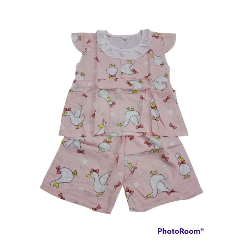 Cp rayon kancing renda/setelan rayon anak 1,2,3th