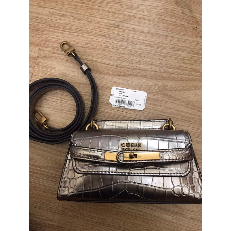 Guess Ensa Micro Mini Bag Silver