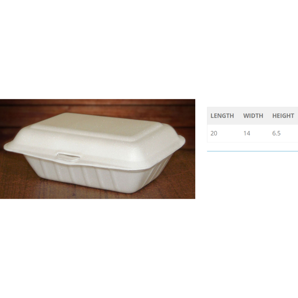 KCS 2 Kotak Makan Styrofoam Polos Sekat Harga Grosir