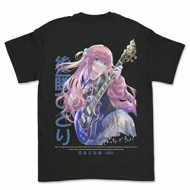 Kaos Anime Bocchi The Rock Hitori Gotou / baju anime / T-shirt anime *free poster bocchi the rock a4