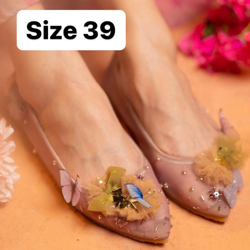 ittaherl Katnis maxi pointy Lilac size sz ukuran uk 39 flatshoes flat shoes katniss ketnis itaherl