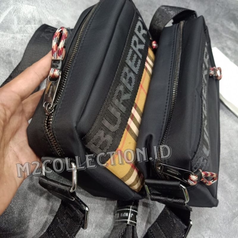 Tas Selempang Burberry Iconic Nylon Crossbody Bag Premium Quality