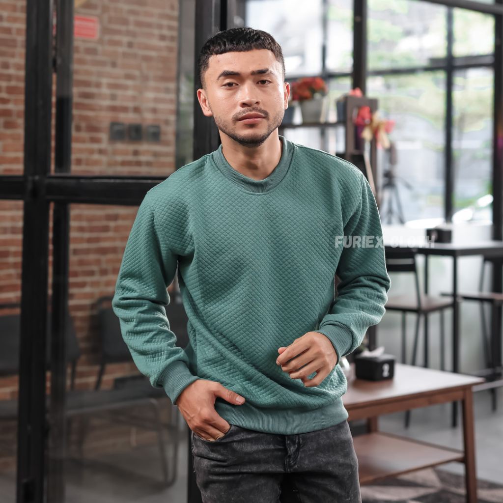 SWEATER COMFY crewneck basic polos | comfy crewneck | jaket pria knitt