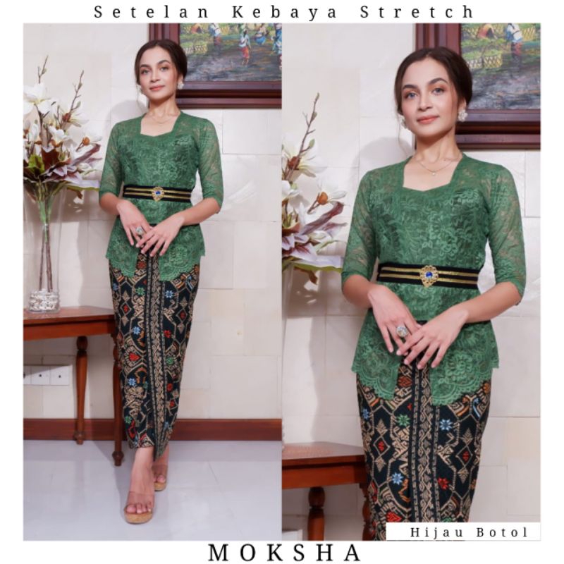 Setelan Kebaya Brokat Stretch Moksha