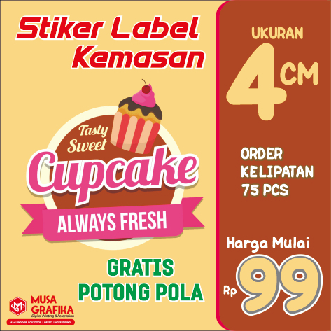 

STIKER LABEL / STIKER KUE /LABEL MAKANAN BAHAN CHROMO / BAHAN BONTAX UKURAN 4CM