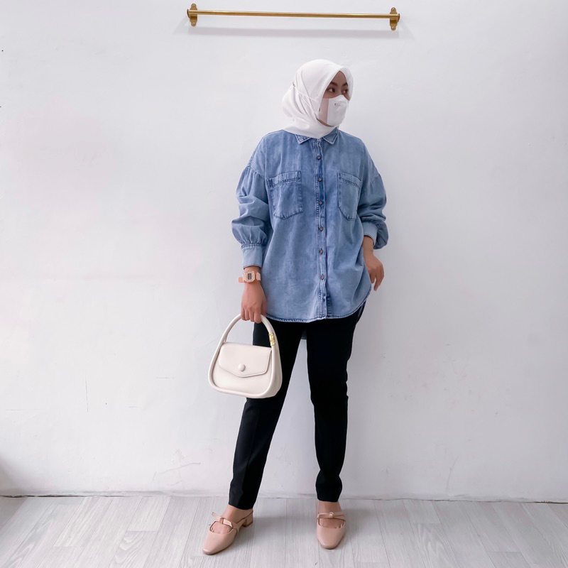 VITA SHIRT | PAKAIAN ATASAN WANITA KEMEJA JEANS CEWEK