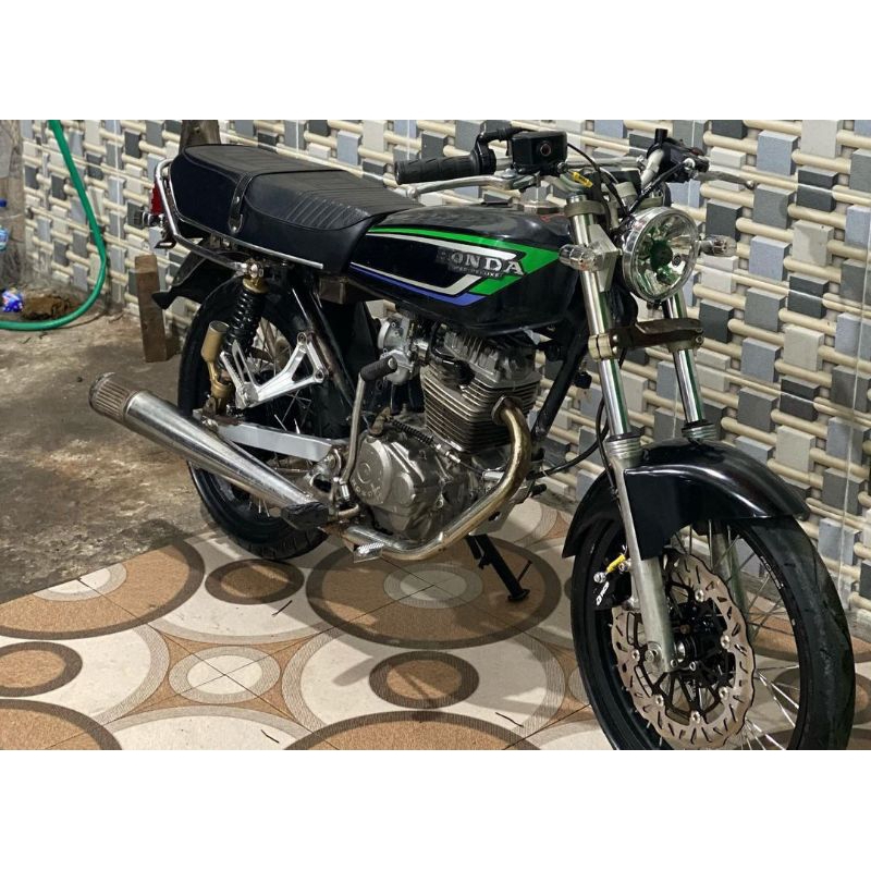 Striping Lis Sticker Standar ORI Honda GL 100 Hitam Hijau 1993 Striping GL 100 Sticker GL 100 Emblem