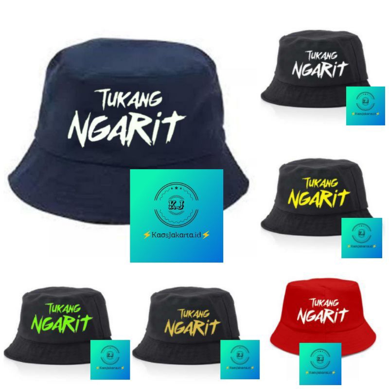 TOPI BUCKET HAT TUKANG NGARIT//TOPI NGARIT