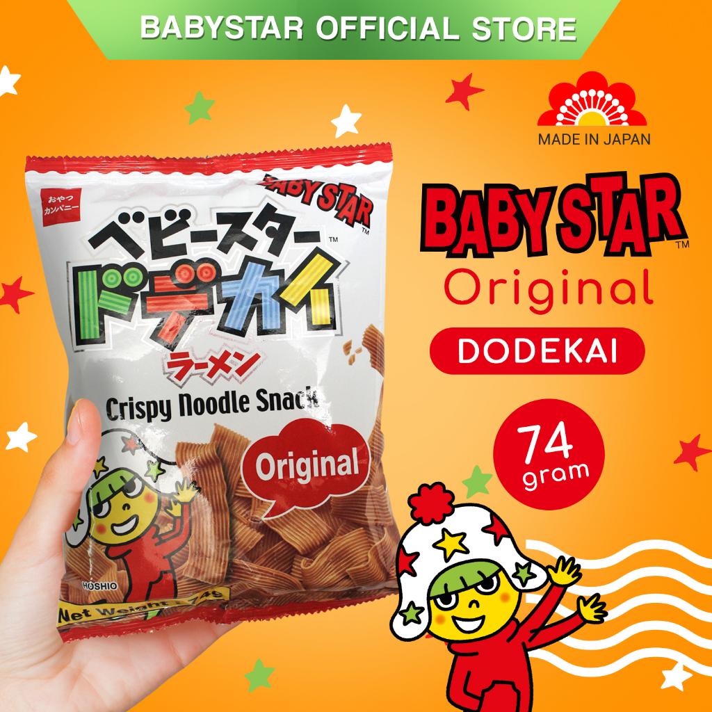 

Oyatsu Baby Star Snack Mie Lebar / Wide (Dodekai) Rasa Original