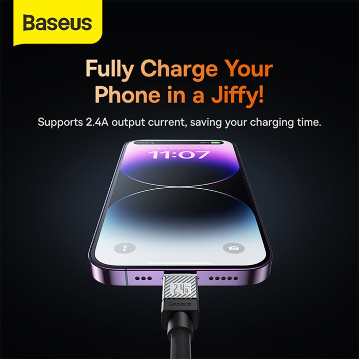 Baseus CoolPlay Series USB to Lightning 2.4A - Zinc Alloy - TPE - 1 Meter