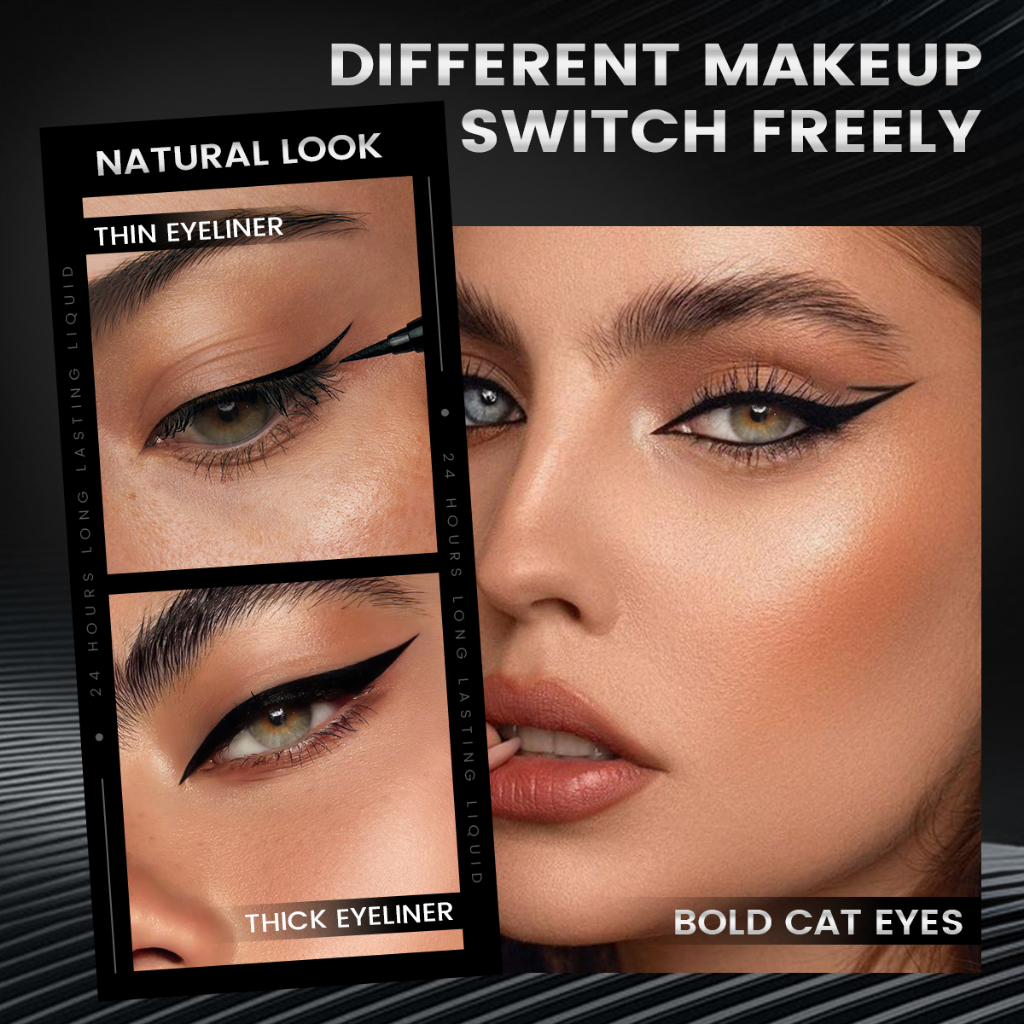 FOCALLURE Waterproof Quick Drying Black Liquid Eyeliner Pencil Eye Makeup